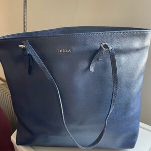 Furla Blue Tote Bag Sleek and Functional